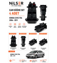 Honda Civic Cam Düğme Set 2006-2011 FD6 ( Işıksız)