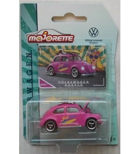 Majorette VW Volkswagen Beetle Beetle Pink Surf Rider Surfboard 