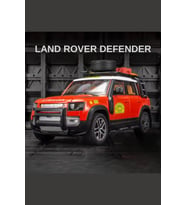 Kırmızı Işıklı Sesli 1:22 Ölçek İnce Detay Açılır Kapı Land Rover Defender Camel Trophy Model Araba