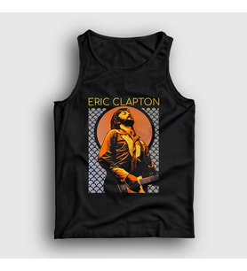Presmono Unisex Siyah Poster Gitarist Müzik Eric Clapton Atlet 477461tt