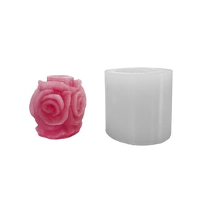 Tahtakale Toptancı Silikon 3D G ü l Sütunu Mum Kalıbı