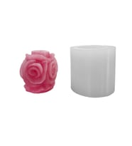 Tahtakale Toptancı Silikon 3D G ü l Sütunu Mum Kalıbı