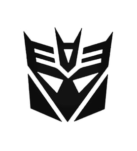 Transformers Decepticon 1 Sticker Araba Oto Arma Duvar Çıkartma 20 Cm