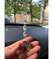 Yaşam Ağacı Kristal Ve Epoksi Araba Dikiz Aynası Süsü Hediyelik