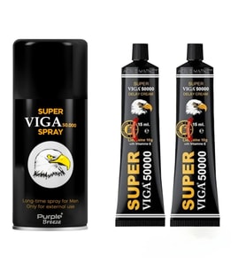 1 Kutu Vigâ 50000 Yüksek Kalite Sprey + 2 Kutu Vigâ 50000 Krem