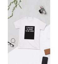 I Paused My Game To Be Here Siyah T-shirt (Beyaz)