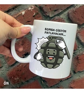 Size Özel Bugün Bomba Gibiyim Seramik Baskılı Kupa Bardaklar