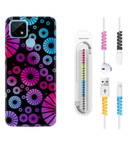 Realme C11 C21 C21Y C25Y C11 2021 Kılıf Kablo Koruma Spiral Silikon Daireler 1751
