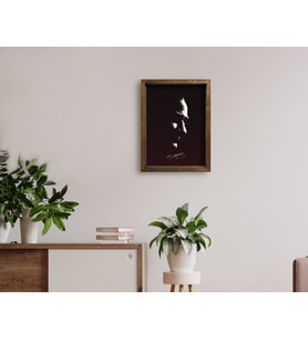 BK Home Atatürk Tasarımlı Doğal Masif Ahşap Çerçeveli Tablo 45x65cm-9