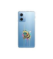 Redmi Note 12 5G ile uyumlu Splash arı tasarımlı şeffaf silikon kılıf