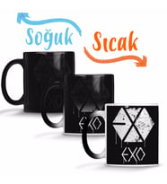 Exo Grunge Spraypaınt Sihirli Kupa Bardak Porselen