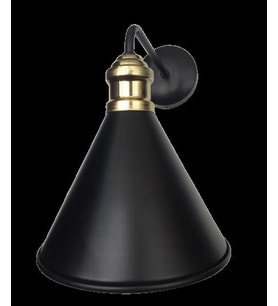 MYLİGHTS  RETRO  RUSTİK  METAL  KONİK APLİK  EN  18 CM   (Siyah)