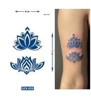 Lotus Çiçek Yarı Kalıcı 1 Aylık Geçici Yapıştırma Dövme