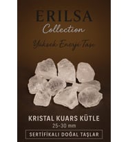Sertifikalı Kristal Kuvars Taşı Kütle 25–30 mm – Yüksek Enerji ve Arınma Taşı Doğal Ham Form (Çok Renkli)