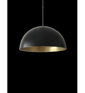 MYLİGHTS   RETRO MAT SİYAH  İÇİ GOLD METAL SARKIT AVİZE RETRO SARKIT 40 CM