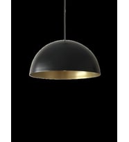 MYLİGHTS   RETRO MAT SİYAH  İÇİ GOLD METAL SARKIT AVİZE RETRO SARKIT 40 CM
