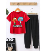 Çocuk Gumball Alt - Üst Eşofman Takımı (A.Kırmızı)