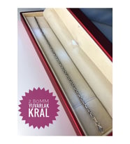 2.8mm Yuvarlak Kral 925 Gümüş Bileklik • Işıklı Kutuda Sevgiliye • Eşe • Babaya Bileklik