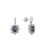 1.02 Karat Pırlantalı Safir Küpe PE061