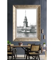 GÜMÜŞ ÇERÇEVELİ PASPARTULU TABLO C650