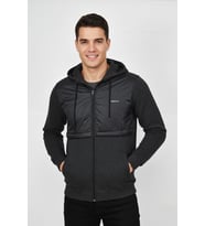 Erkek Kapitone Modelli 3 İplik Kapüşonlu Sweatshirt BGL-ST04865 (Antrasit)