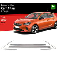Opel Corsa Uyumlu F Krom Cam Çıtası 6 Parça. 2019 Üzeri