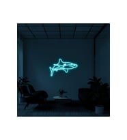 Köpek Balığı Figürlü Dekoratif Neon Tabela