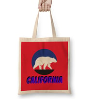 California Bear Flag Bez Çanta Uzun Saplı