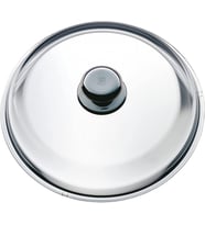 24 cm Cam Tava Kapağı, Isıya Dayanıklı Cam, Metal Kulplu, 24 cm Tavalar İçin, Bulaşık Makinesinde Yıkanabilir