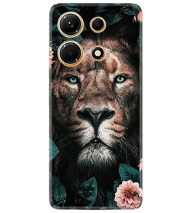 Infınix Note 30 Kılıf Resimli Desenli Baskılı Silikon Leon Flowers 1307