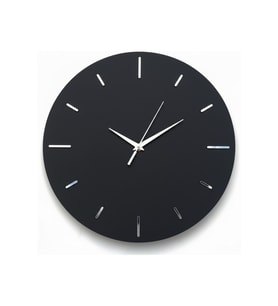 AS TASARIM LAZER Stil Modern Duvar Saati (45 cm) (SİYAH-GÜMÜŞ)