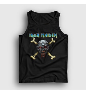 Presmono Unisex Siyah Skull Iron Maiden Atlet 87017tt