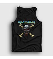 Presmono Unisex Siyah Skull Iron Maiden Atlet 87017tt
