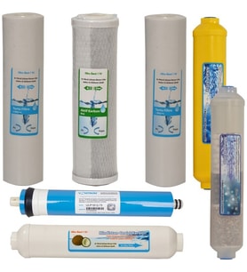 Açık Kasa Su Arıtma Ön Filtre Seti, Membran, Tatlandırıcı, Mineral Filtre+
