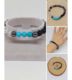 Oğlak Burcu Doğal Taş 8mm Unisex Bileklik (55732)