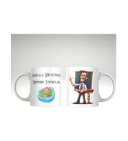 Applucky Biyoloji Öğretmeni Erkek Baskı Kupa Bardak (Beyaz)