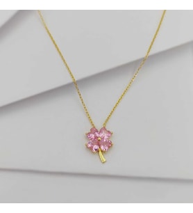Gümüş Yonca Kolye 925 Ayar (Karışık)