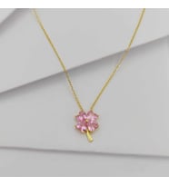 Gümüş Yonca Kolye 925 Ayar (Karışık)