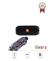 Torima D47 Siyah  Bluetooth Hoparlör Kablosuz Taşınabilir Ses Bombası TWS, USB, TF Kart, 1200 mah