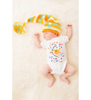 Unisex Bebek Evimiz Artık Daha Şenlikli Baskılı Body Zıbın