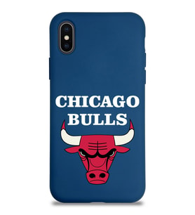 Apple iPhone XS Max  Lansman Kılıf Chicago Bulls Tasarımlı Altı Kapalı İçi Kadife Kaplı  Kapak (Şeffaf)