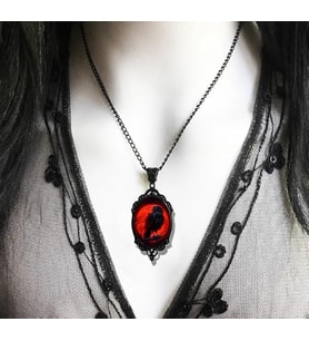 DÜKKAN DESİGN LOVE and DEEP SPACE RED CROW KOLYE