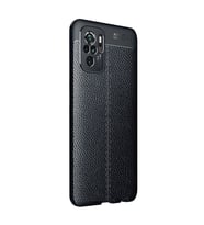 Xiaomi Redmi Note 10S Deri Görünümlü Silikon Siyah