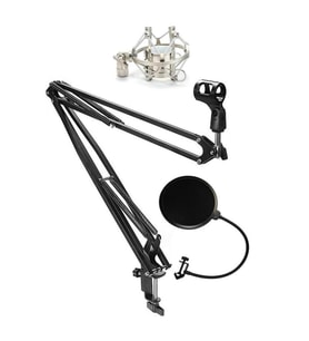 Lastvoice NB40 Mikrofon Standı + Pop Filter + Shock Mount (50x50 Büyük Boy)