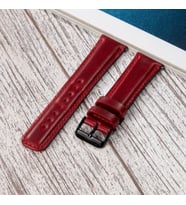 vagave Samsung Galaxy Watch 4  Watch 5 Watch 6 40 44 Mm/pro 45 Mm, Watch 4 40 42 44 46 Mm , Watch 3 41 42 Mm Deri Kordon (Kırmızı)