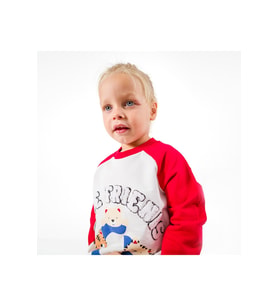Erkek Çocuk Uzun Kollu Sweatshirt (Kırmızı)