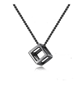 Omark Cotton Black Cube Kolye