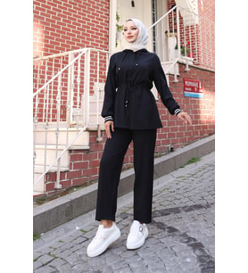 Ribana Detaylı Takım Siyah