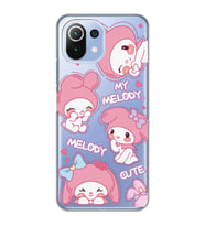 Xiaomi Mi 11 Lite Uyumlu Melody Kuromi Desenli Şeffaf Telefon Kılıfı