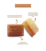 Doğal Kabak Lifli Eşek Sütü & Ballı Natural Akne Kurutucu Sabun 130 Gr